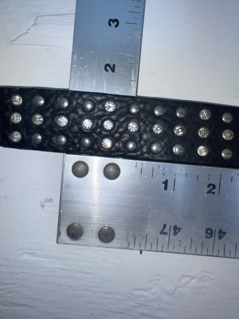 New Black Genuine Leather Nocona Silver Bling XXL Belt #N3431901 NN-119