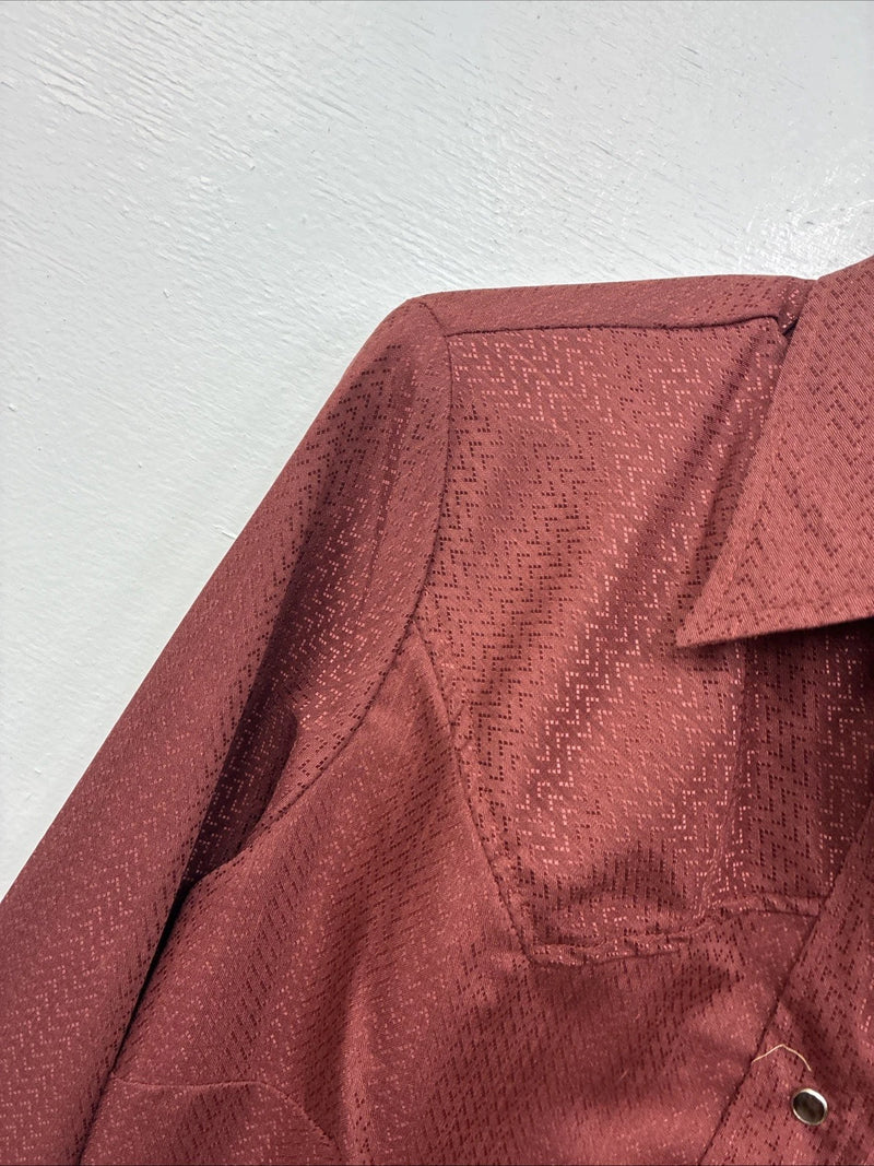New Women’s Dickson Jenkins Red Long Sleeve Pearl Snap Size 32 MM-96