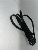 New Silver Fox Black Genuine Leather Braided 60” English Reins #20-8578-2 Y-21