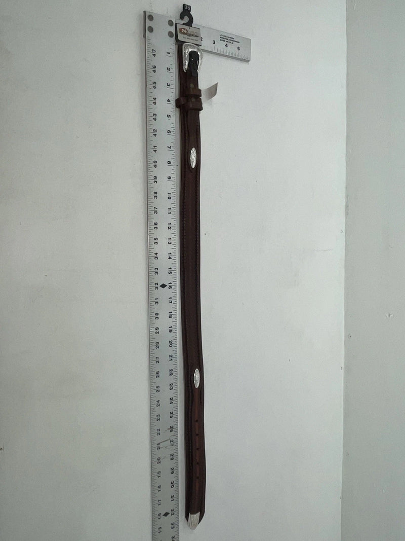 New Brown Genuine Leather Nocona Tooled 26” Belt #2420002 Z-42