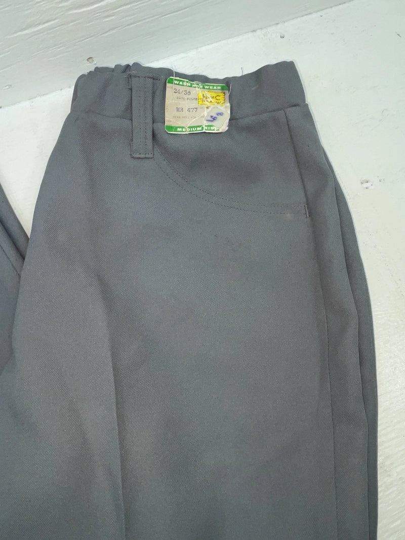 New Vintage Gray H Bar C Polyester Pants #477 3A-58