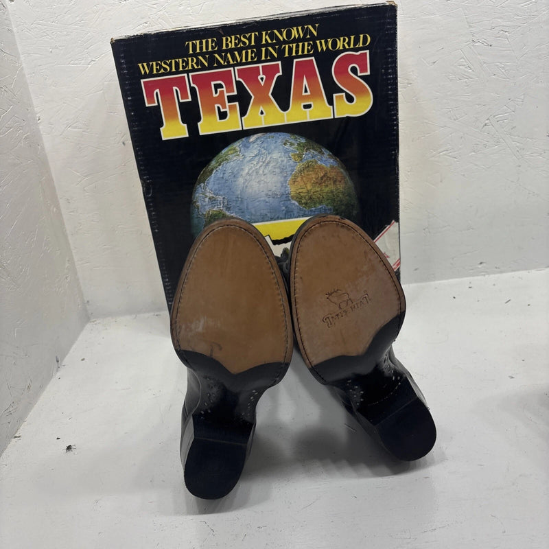 New Men's Black Texas Brand Cowboy Boots. M 610 8.5 8 1/2 D. 3-10
