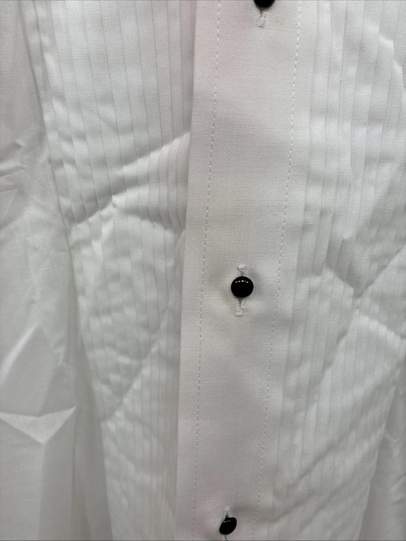 New Classix White Long Sleeve Button Up English Shirt 15-15.5 Medium AA-23