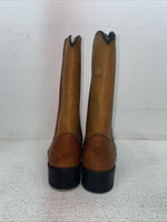 New Youth Brown Texas Brand Cowboy Boots. B 55 4 D. 22-82