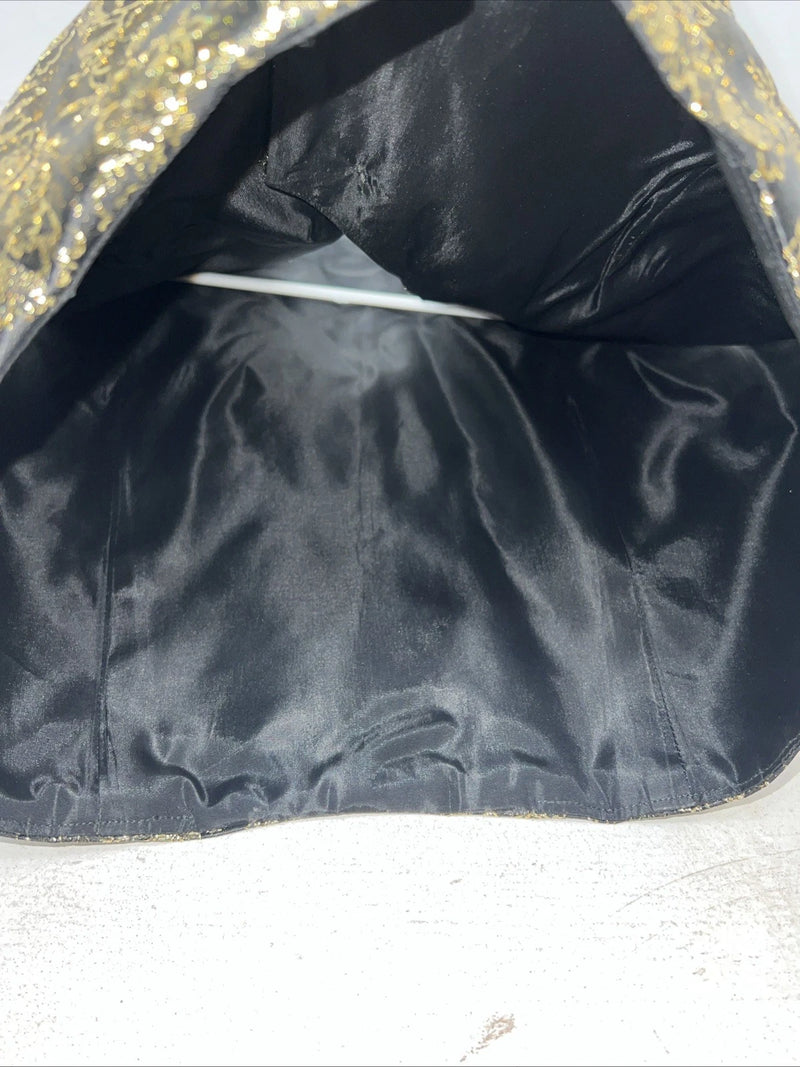 New Women’s Congress Classics Gold Black Western Show Vest Large E-606