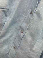 New Kids Dan River Blue Deigned Long Sleeve Pearl Snap Size 10 LL-63