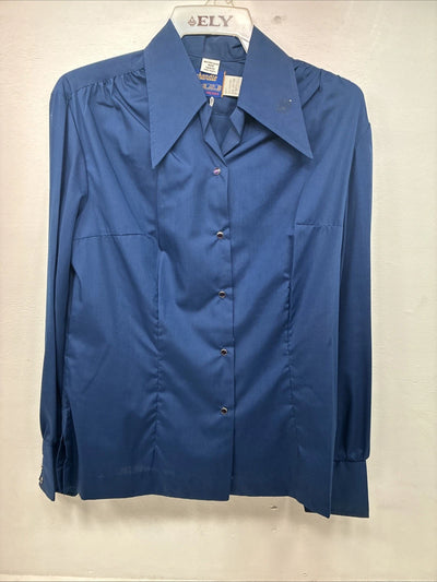 New Women’s Panhandle Slim Blue Long Sleeve Pearl Snap Size 18 GG-34