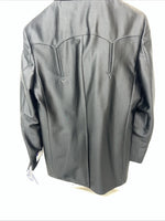 New Men’s Black Circle S Long Suit Coat 46L #CC5091 WW-58