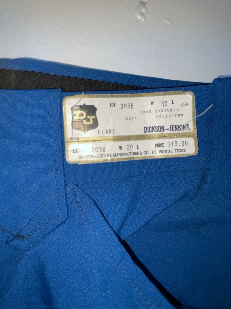 New Vintage Blue Dickson Jenkins Polyester Pants #2058 3B-17