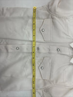 New Boys White Horse White Long Sleeve Pearl Snap Large DD-77
