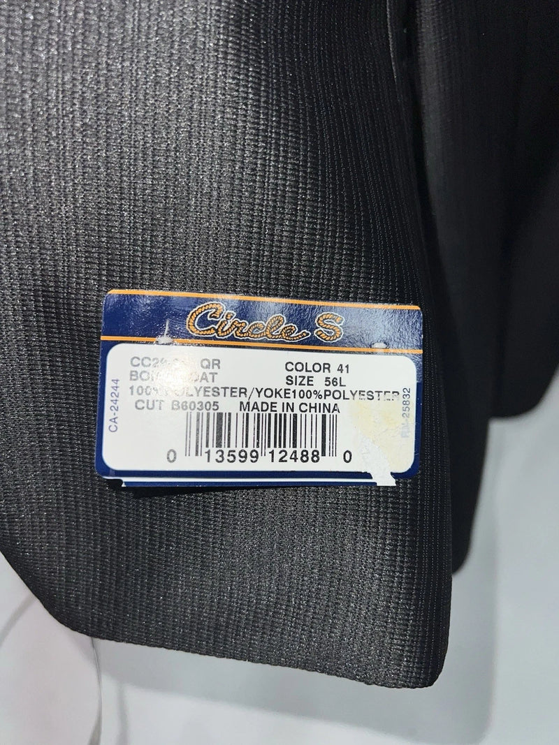 New Men’s Circle S Black Suit Jacket 56L #24244 BB-602