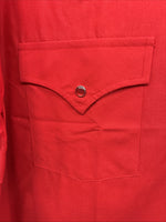New Men’s ELY Cattleman Red Short Sleeve Pearl Snap 2XL Regular E-42