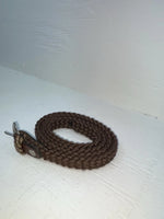 New Brown Genuine Leather Braided 38” Belt Z-145