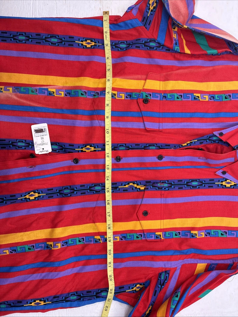 New Men’s Wrangler Multicolor Long Sleeve Button Up 17 XL DD-4