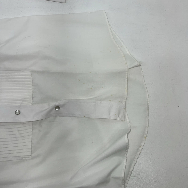 New Men’s ELY tuxedo White Long Sleeve Pearl Snap Small B-48