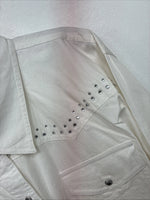 New Women’s Cumberland White Gem Long Sleeve Pearl Snap 3XL GG-89