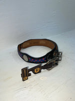 New Black Genuine Leather Chambers Weave And Silver Pendent 32” Belt Z-111