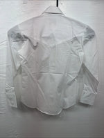 New Kids ELY Cattleman White Long Sleeve Pearl Snap Size 8 DD-51