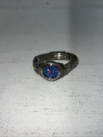 New Women’s Montana Silversmiths Silver Blue Watch. MT650 D-19