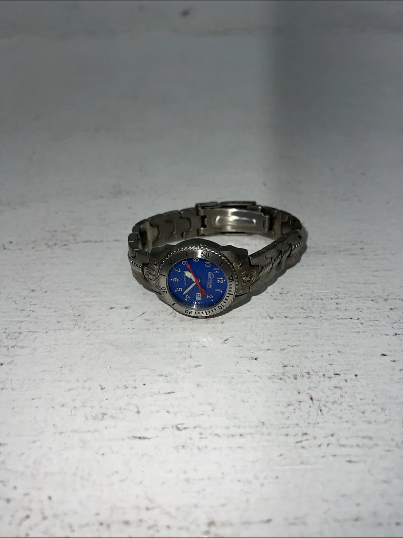 New Women’s Montana Silversmiths Silver Blue Watch. MT650 D-19