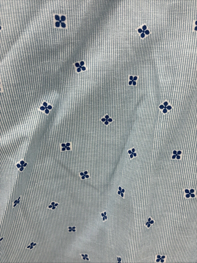 New Men’s Dickson Jenkins Blue Floral Long Sleeve Pearl Snap 17.5 XL AA-6