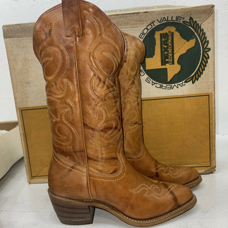 New Woman’s Brown Texas Brand Cowboy Boots. L244 5.5 5 1/2 M. 20-51