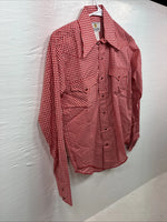 New Kids Dickson Jenkins Red Checker Long Sleeve Pearl Snap Size 16 CC-91
