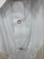 New Women’s White Horse White Fridge Long Sleeve Pearl Snap XXL TT-33