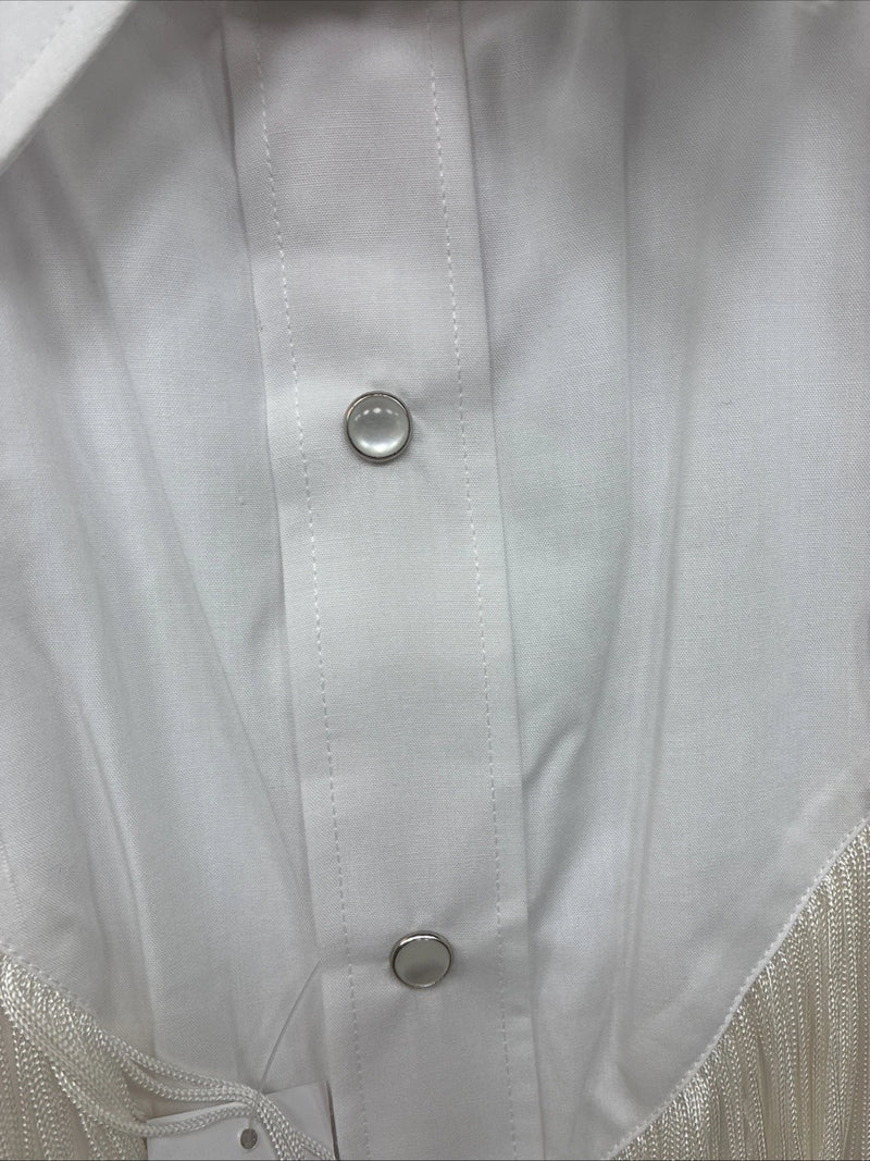 New Women’s White Horse White Fridge Long Sleeve Pearl Snap XXL TT-33