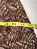 New Men’s Tanbark Red Plaid Suit Jacket 48R #720 X-601