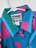 New Women’s Wrangler Multicolor Design Long Sleeve Button Up Medium MM-119