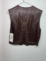 New Women’s 1849 Authentic Ranchwear Brown Snakeskin Show Vest Medium H-604
