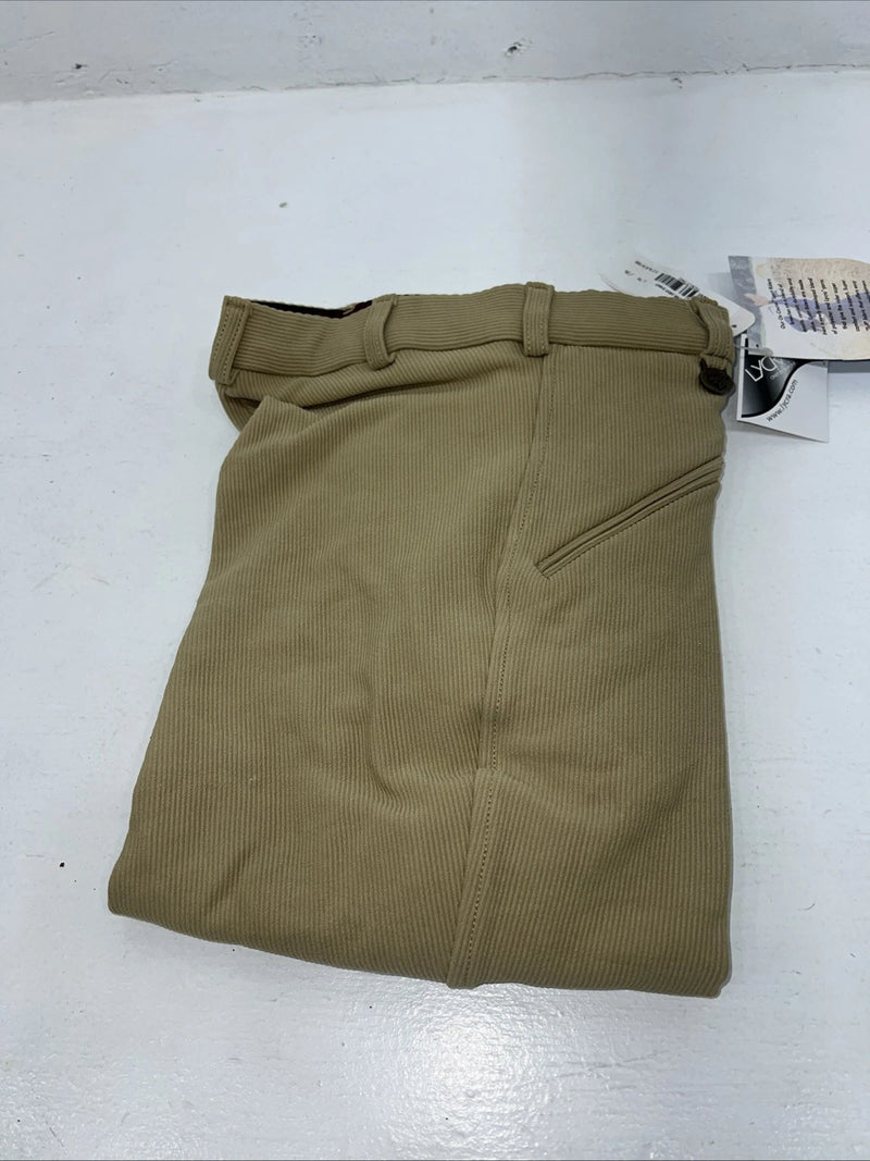 New Women’s Tan Sport Riders Classic Knee Patch English Breeches. 28 L C-44