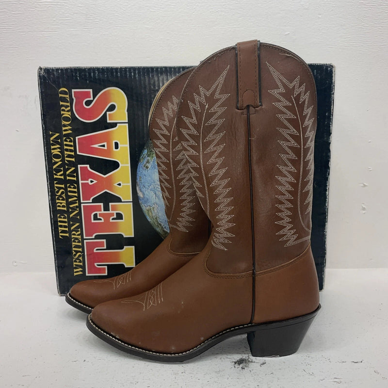 New Men’s Brown Texas Brand Cowboy Boots. 4501 9.5 9 1/2 M. 17-109