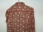 New Women’s Red Floral Tem Tex Long Sleeve Button Up Shirt #7144 3B-95