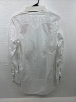 New Men’s Karman White Red Design Long Sleeve Pearl Snap 15 Medium M-83