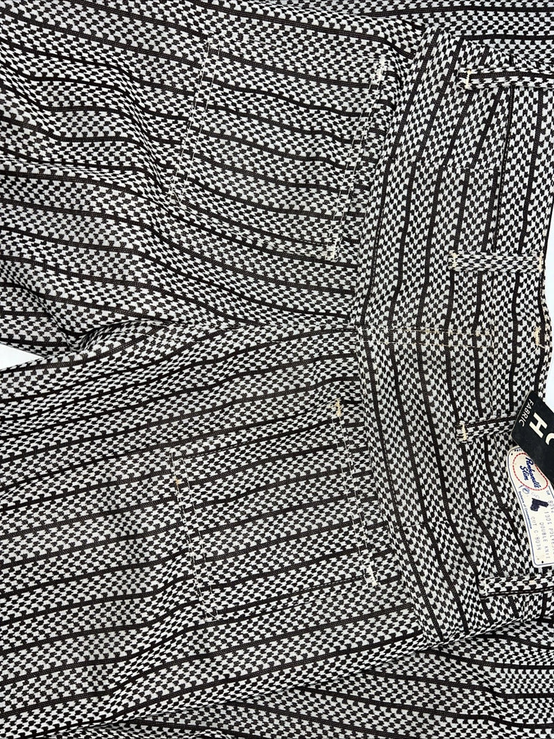 New Vintage Panhandle Slim Brown White Checkered Pants #8042 NN-148