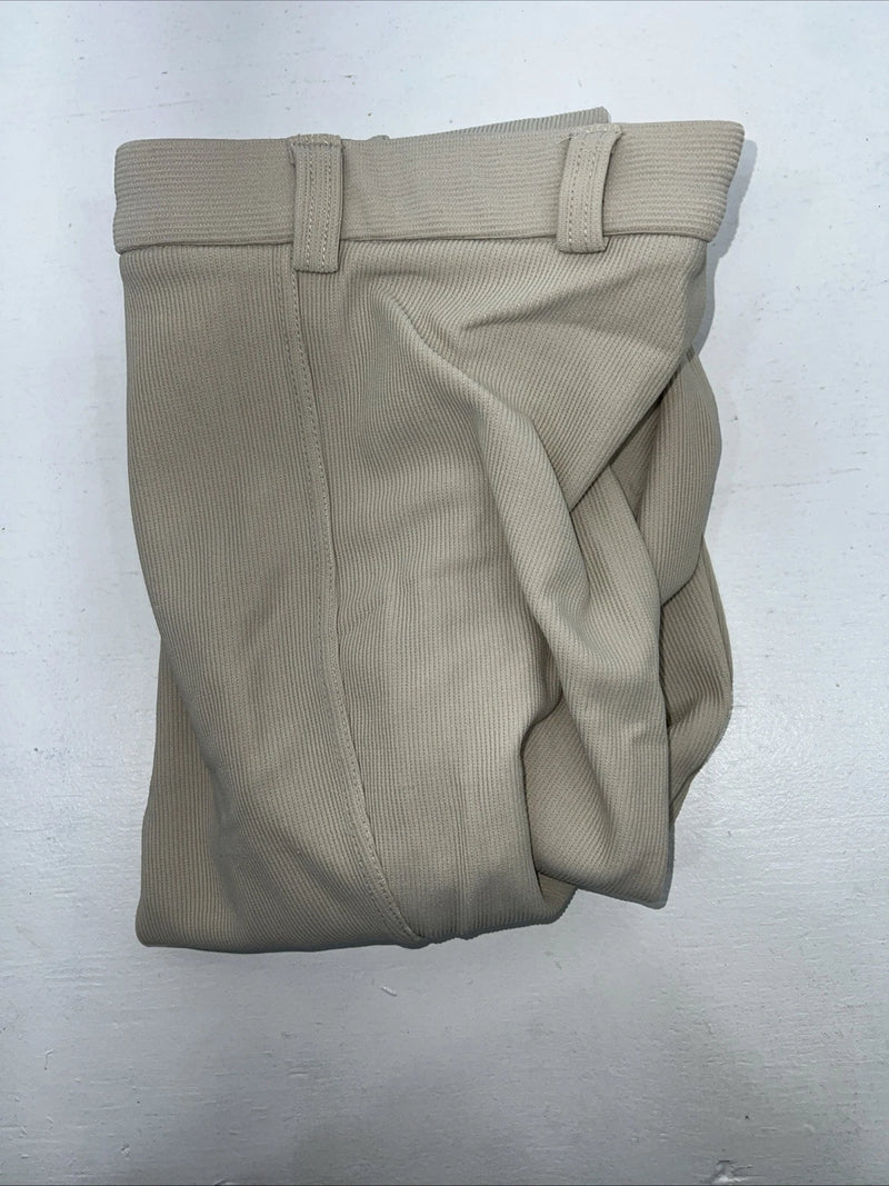 New Women’s Tan ABETTA knee Patch English Breeches. 32 R 912GYR32 C-30