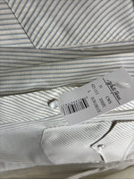 New Men’s White Horse Yellow Stripe Short Sleeve Pearl Snap Large CC-45