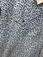 New Women’s Miller Blue Designed Long Sleeve Pearl Snap 16 X 34 XL II-10