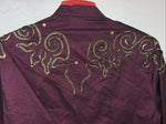 New Women’s Purple 1849 Authentic Ranchwear Western Show Shirt L UU-55
