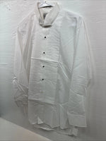 New Classix White Long Sleeve Button Up English Shirt Medium X-91