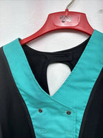 New Women’s Cowboy Threads Black Blue Long Sleeve Button Up Size Large TT-140
