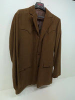 New Men’s Brown Pioneer Wear Long Sleeve Button Up Coat L 3B-120
