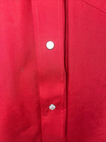 New men’s White Horse Red Short Sleeve Pearl Snap Medium B-82