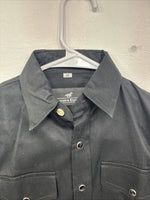 New Boys Western Express Black Long Sleeve Pearl Snap Medium DD-111