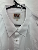 New Men’s ELY Cattleman White Long Sleeve Pearl Snap 18.5 X 36 2XL R-23