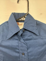 New Kids Fenton Navy Blue Long Sleeve Button Up Size 2 LL-14