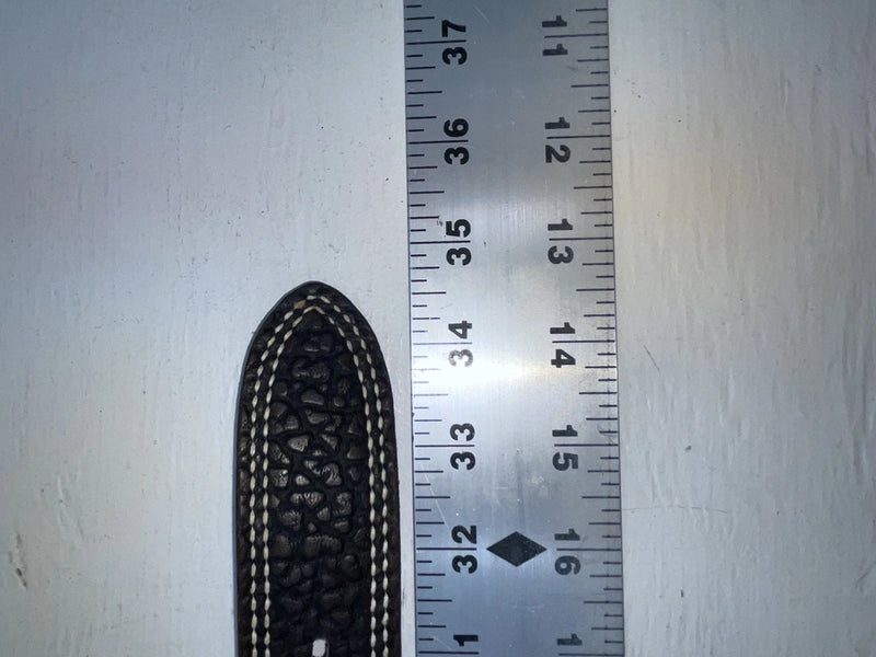 New Black Genuine Leather Tex Tan Tooled 30” Belt #955 NN-4