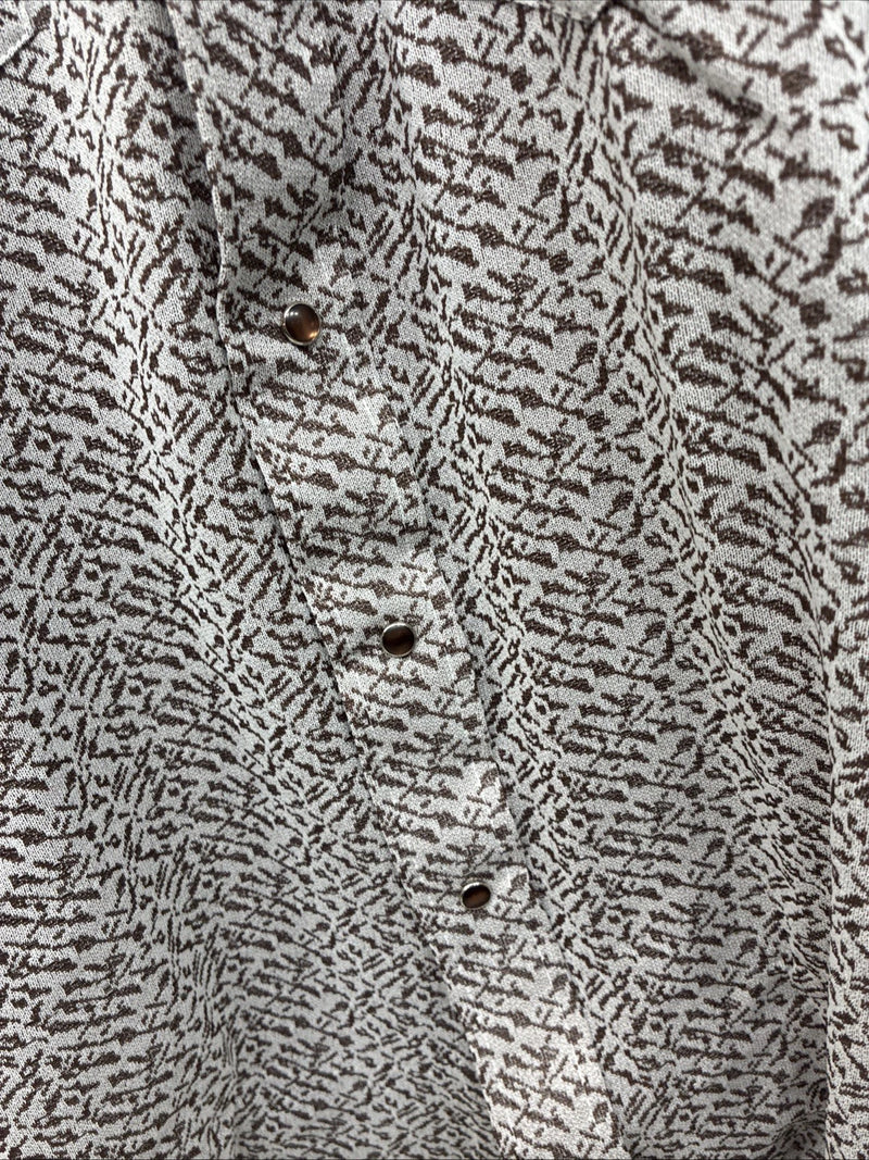New Women’s Miller Brown Designed Long Sleeve Pearl Snap Size 15 KK-55